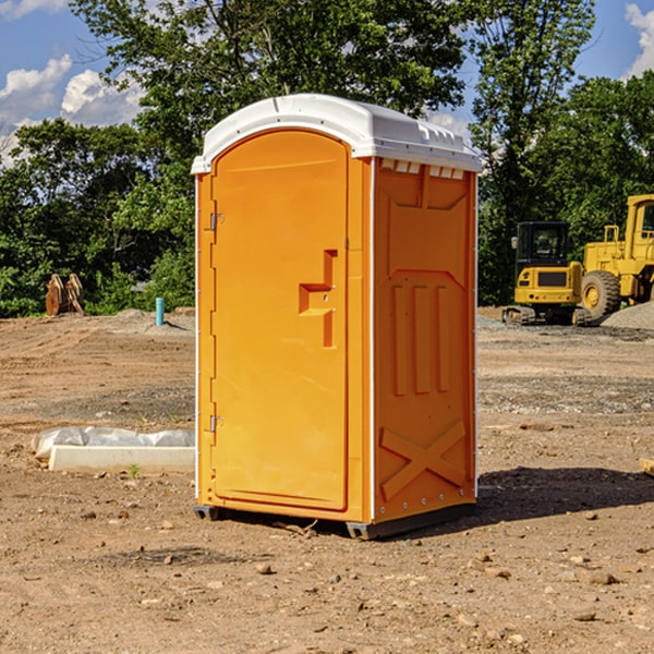 can i customize the exterior of the portable toilets with my event logo or branding in Drummond Island MI